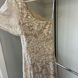 One shoulder Show Me Your Mumu lace maxi dress